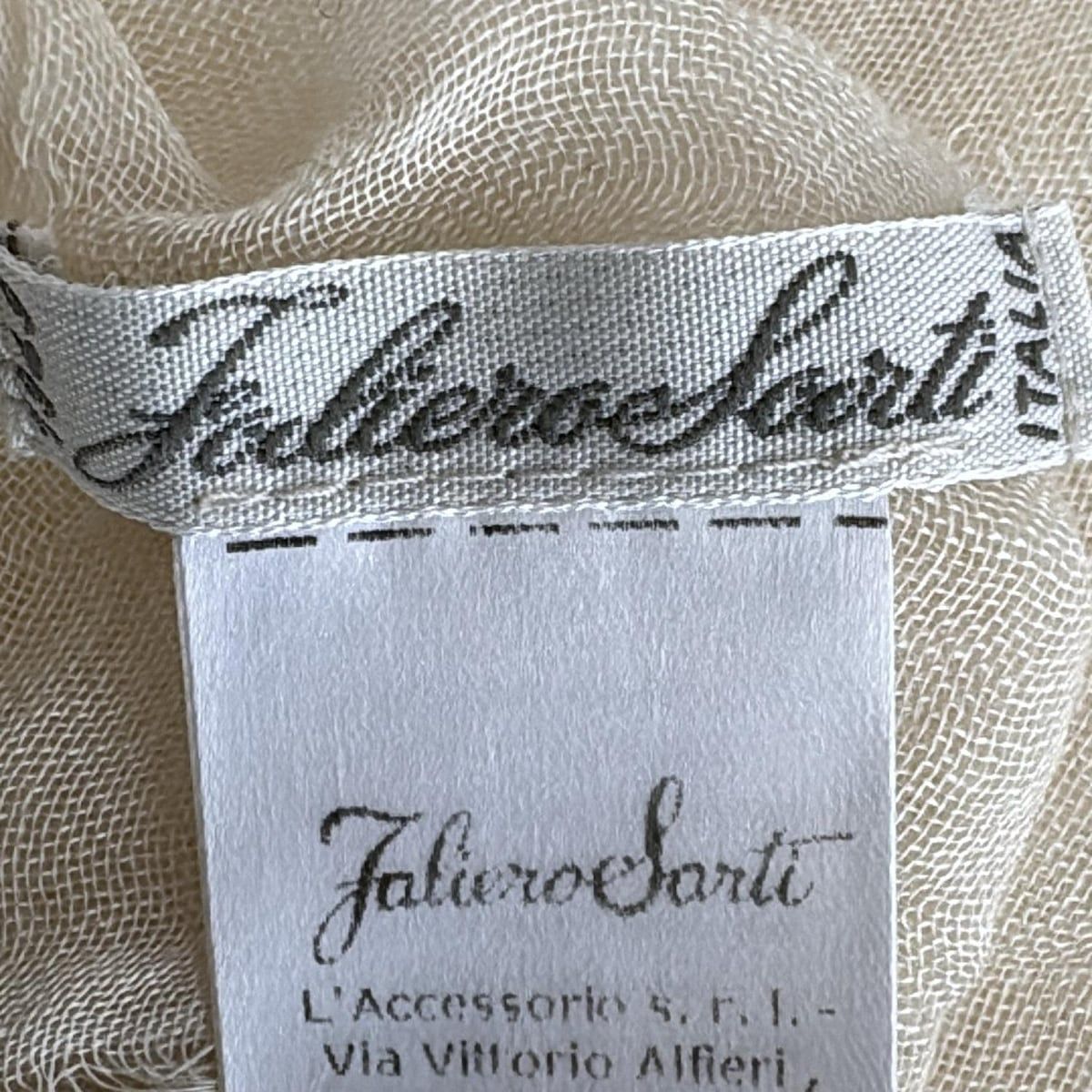 【新品】falierosarti ファリエロサルティ　ストール アイボリー系 Lety プリントストール 2408551229－2040