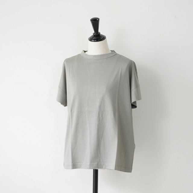 handvaerk | 60/2 BOTTLE NECK S/S T-SHIRT (black/white/silver cloud/seal) size S | ハンドバーク ピマコットン handvaerk | 60/2 BOTTLE NECK S/S T-SHIRT (black/white/silver
