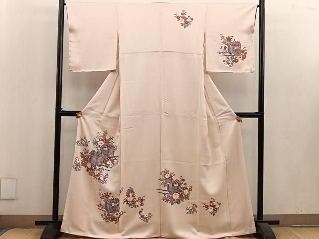 平和屋着物□訪問着 御所車花文 正絹 逸品 BAAU7340mz - メルカリ