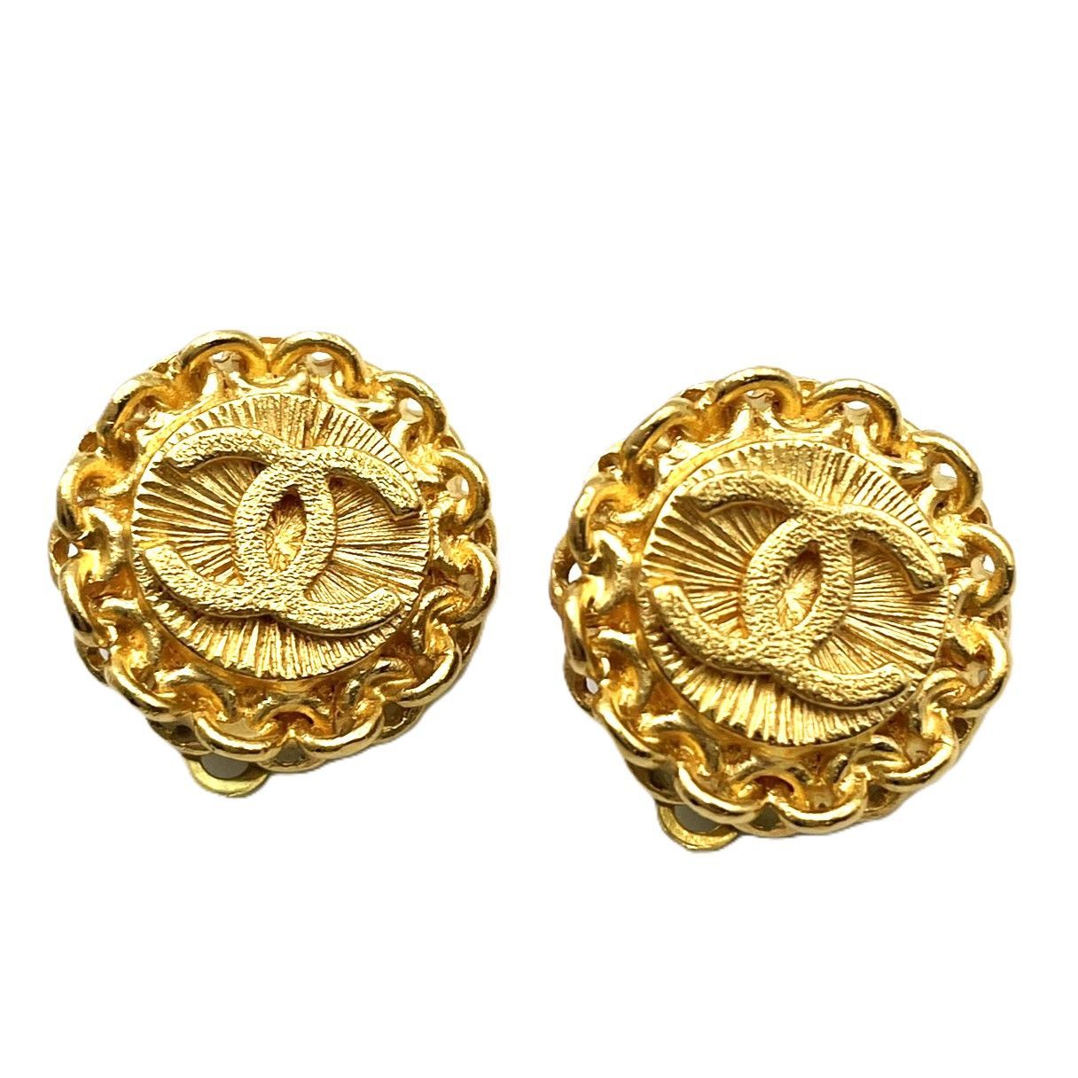 K1092 CHANEL シャネル |ココマーク|メッキイヤリング|95A|クリップ