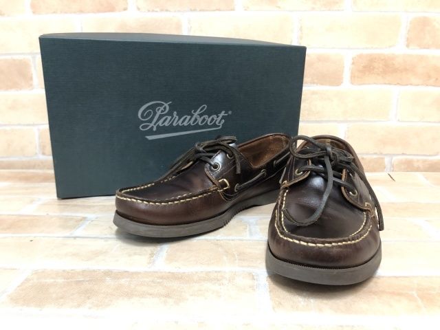 【中古】 箱付 Paraboot パラブーツ デッキシューズ BARTH バース 780001 ブラウン UK6.5 111401080