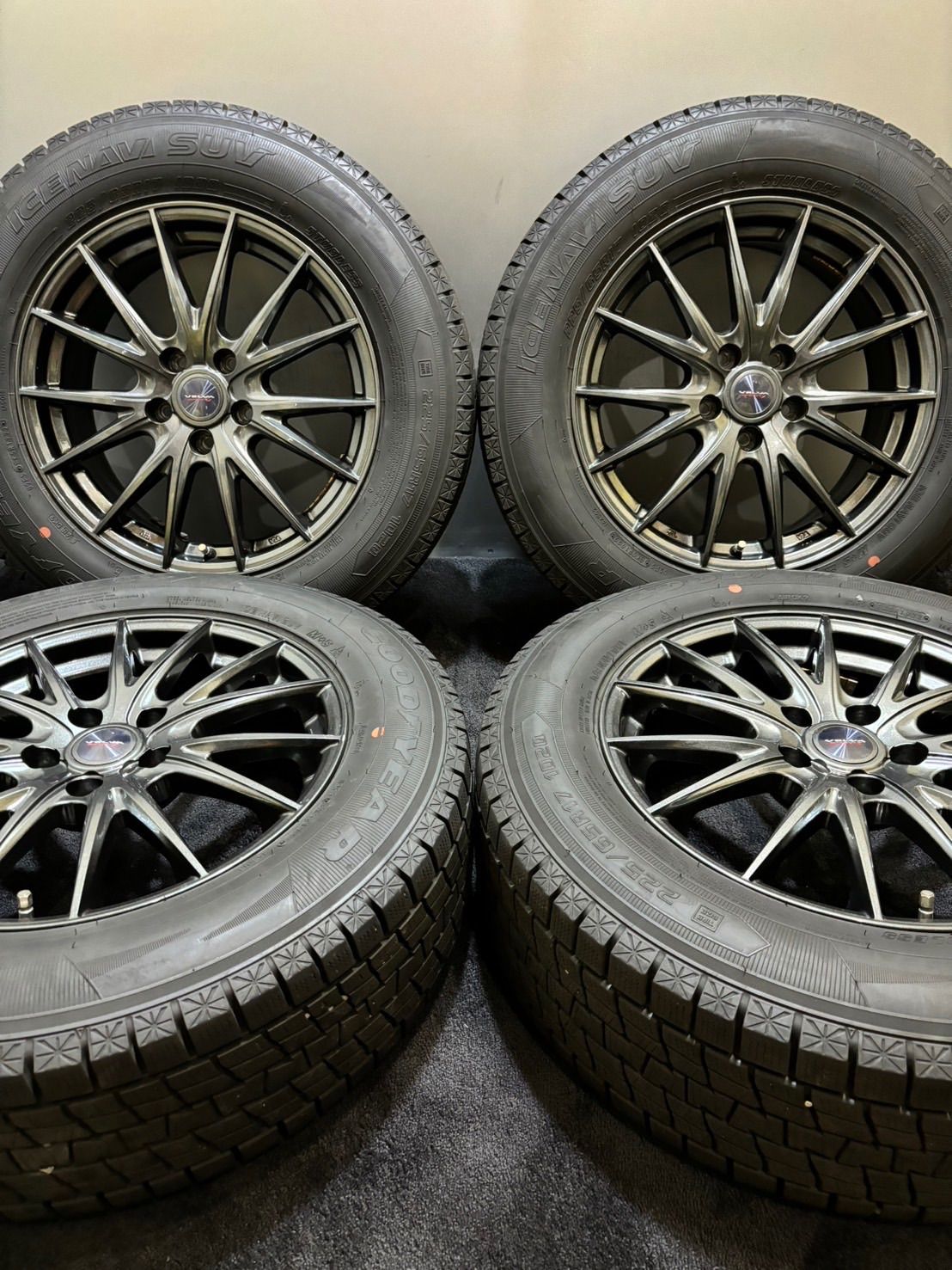 225/65R17 GOODYEAR/ICE NAVI SUV 18年製 スタッドレス バリ山 4本 