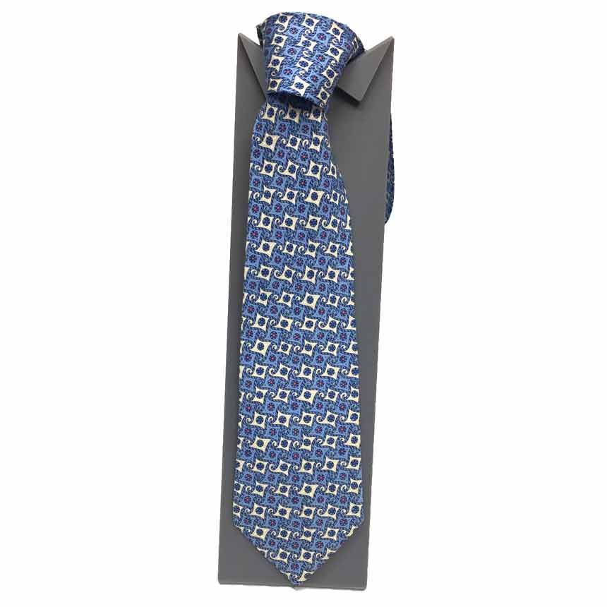 HERMES エルメス ネクタイ ブルー シルク aq7986 - メルカリ