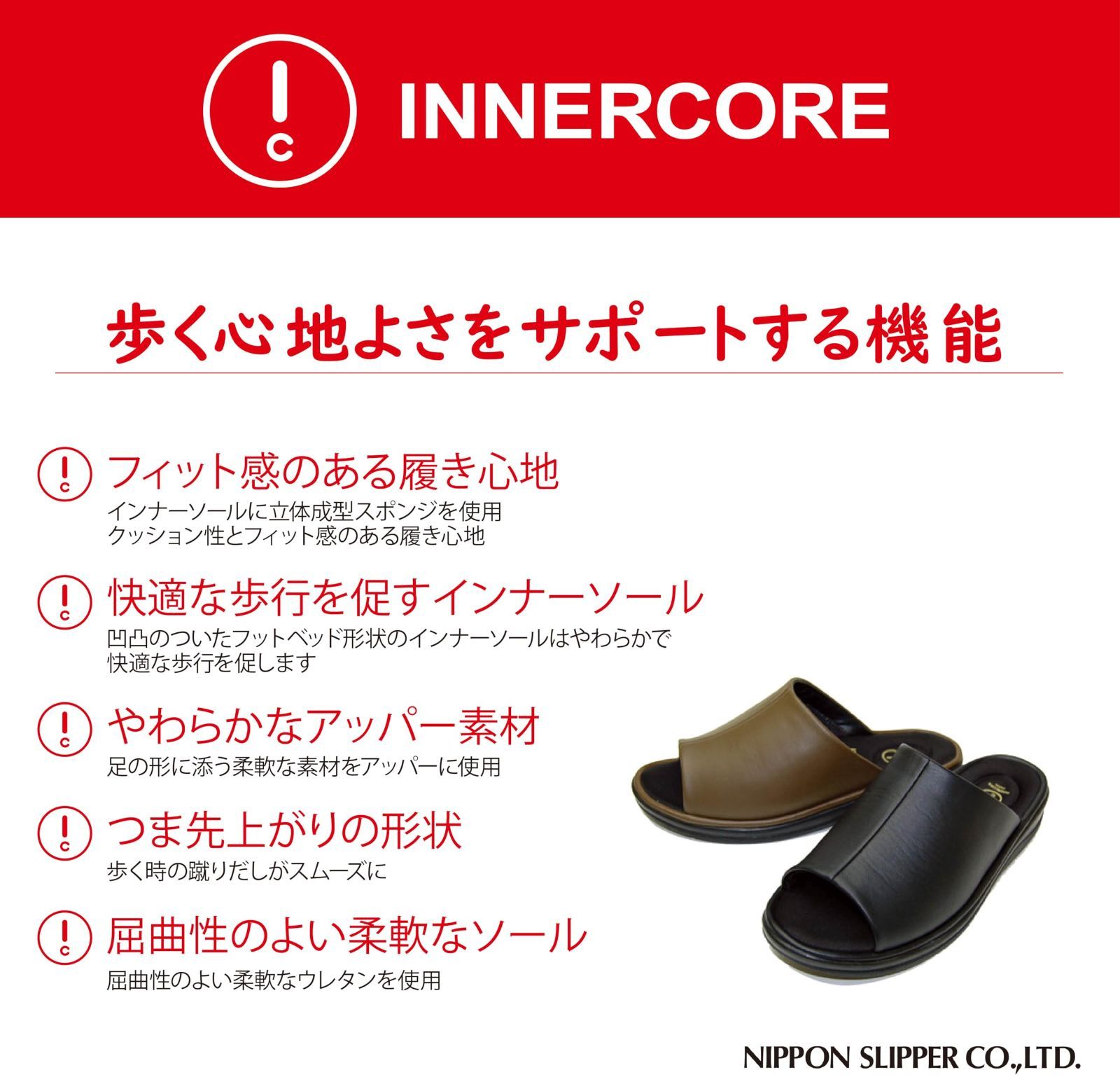 innercore セール サンダル