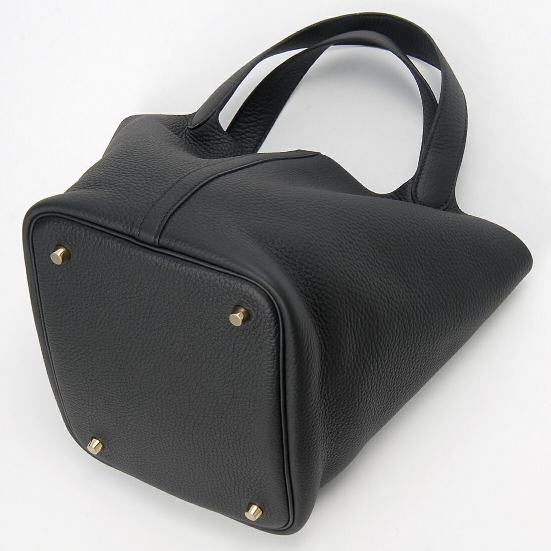 HERMES エルメス ピコタンロックMM ハンドバッグ ノワール