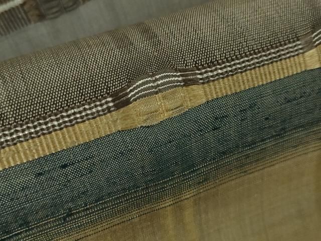 平和屋本店□極上 藤山千春 九寸名古屋帯 草木染 間道 逸品