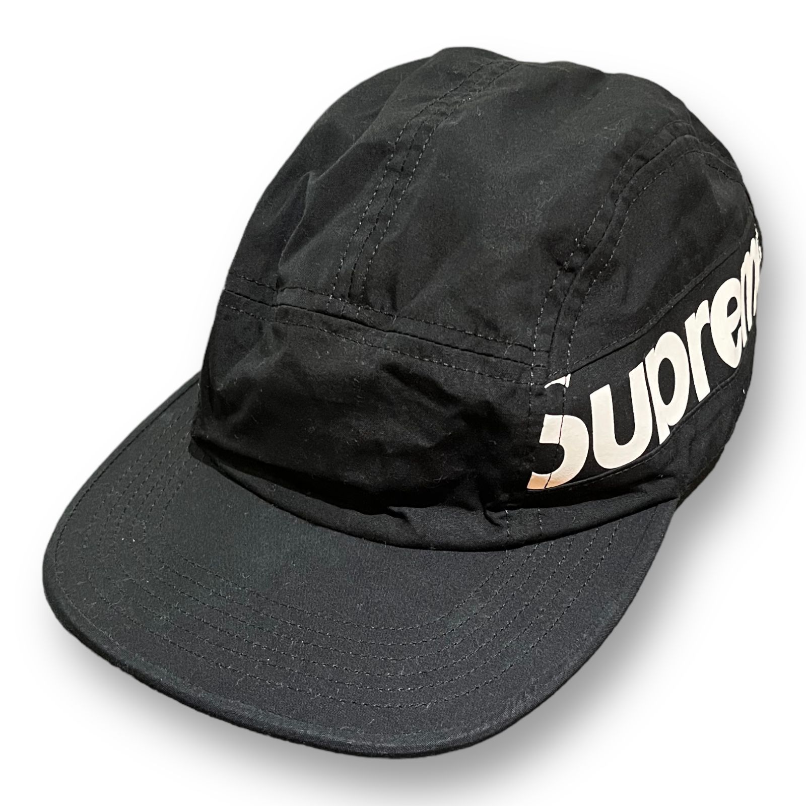 シュプリーム 18AW サイドパネルキャンプキャップ 帽子 Black 黒