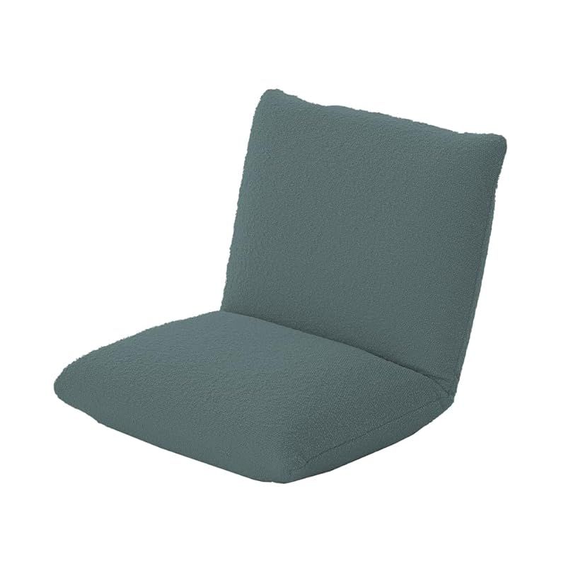 在庫 セルタン リクライニング座椅子 ブークレ生地 グリーン 一人掛け コンパクト シンプル モコモコ生地 A1268a-d-755GRN 1
