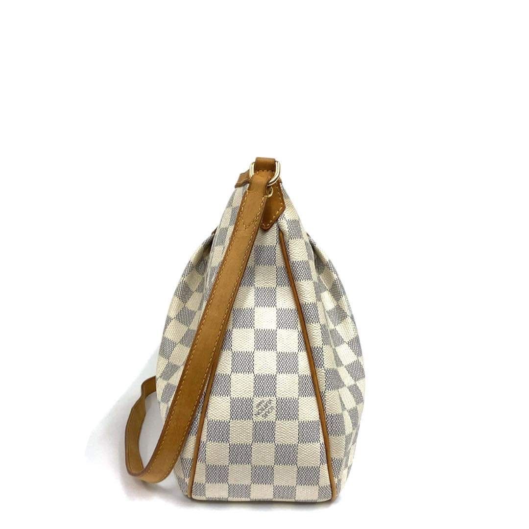 【中古品】10年製 LOUIS VUITTON ルイヴィトン N41112 シラクーサMM ダミエアズール PVC ショルダーバッグ 斜め掛け ホワイト