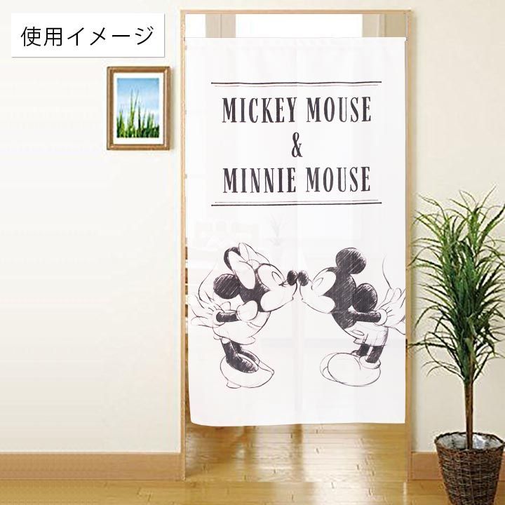 のれん ミッキー＆ミニー 幅85×丈150cm cos-95701 日本製