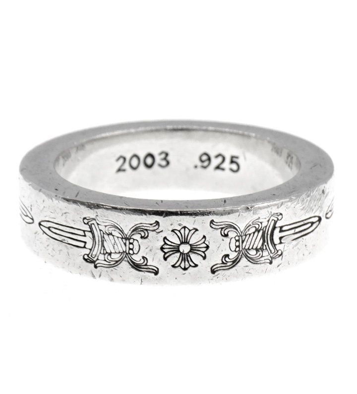 クロムハーツ CHROME HEARTS 6mm SPECER DGR PLS スペーサー ダガー プラス シルバー リング 41246