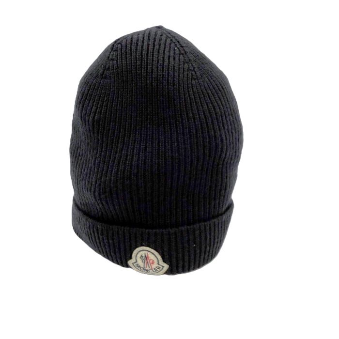 モンクレール MONCLER ニット帽 ビーニー ニットキャップ ロゴワッペン