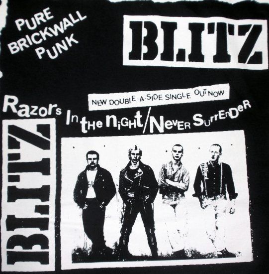 ブリッツ Tシャツ BLITZ PURE BRICK WALL 正規品 Oi/80s PUNK系 ロックTシャツ バンドTシャツ