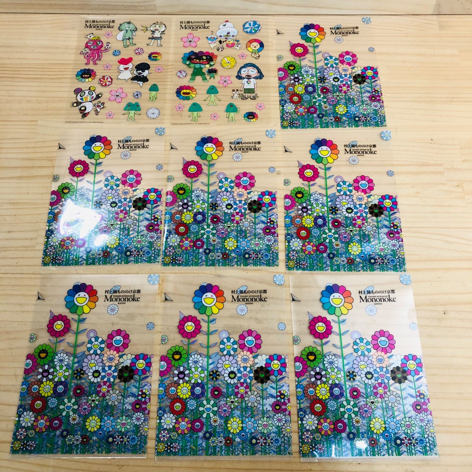 M42323 まとめ売り 村上隆もののけ京都 クリアファイル ステッカー  