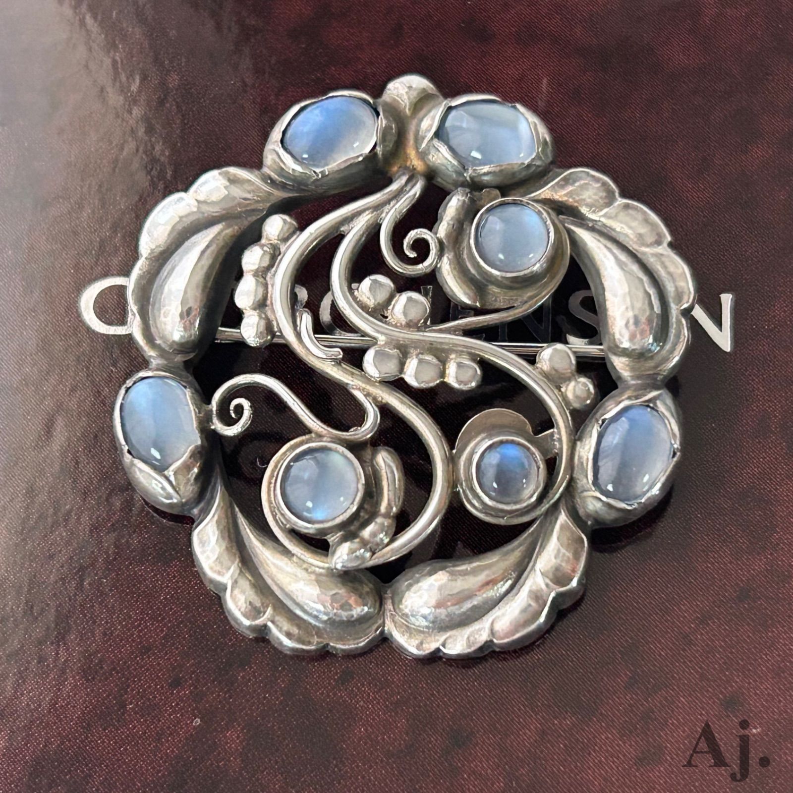 ジョージ ジェンセン GeorgJensen#159ムーンストーンブローチ 