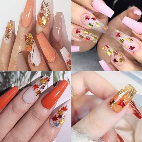 もみじネイルパーツ もみじ ネイル ホログラム 紅葉 4パック ネイルパーツ もみじ