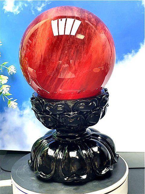 超大直径約:127mm 2985g超綺麗☆赤水晶丸玉B87E1/130E17B - メルカリ