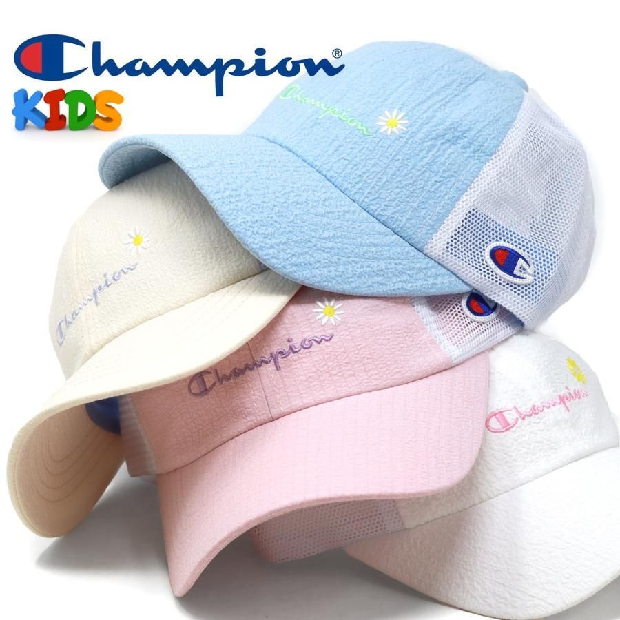 キャップ Champion キッズ メッシュキャップ キッズ フラワー