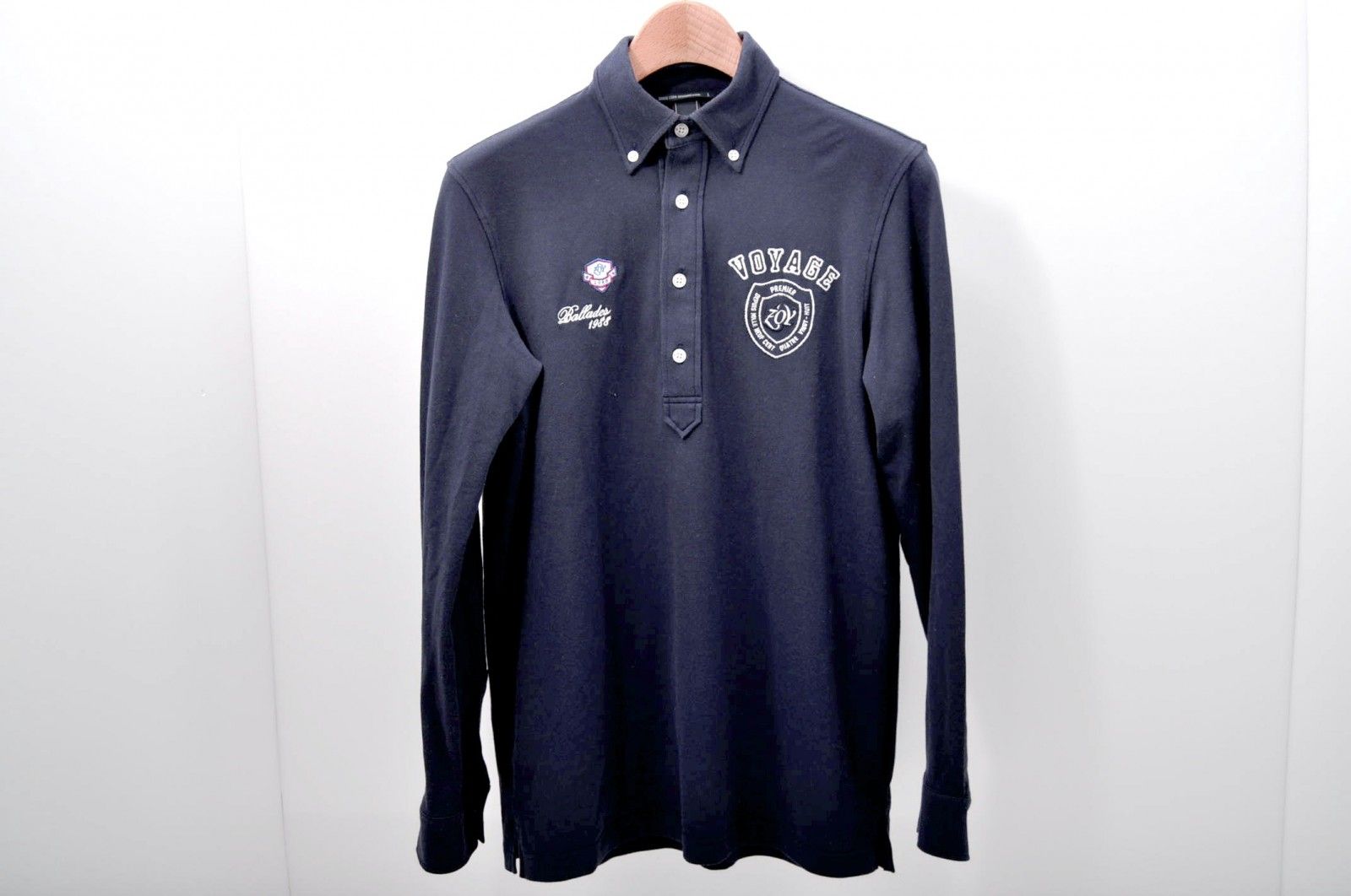 中古 メンズ ゾーイ ZOY 長袖ポロシャツ 1(M) 紺 ネイビー