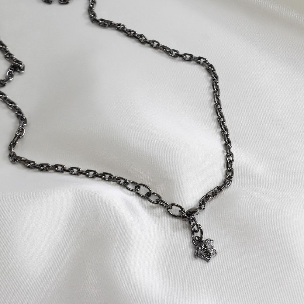 【関込】VERSACE ヴェルサーチェ◆クリスタル グレカ ネックレス クリスタル ラ メドゥーサ グレカ ネックレス（ネックレス