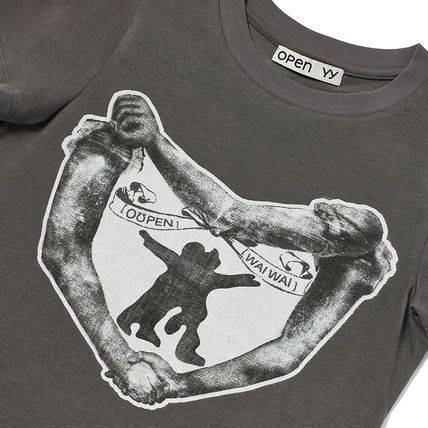 OPEN YY Tシャツ オープンワイワイ HUG&HEART T-SHIRT YY HUG&HEART T-SHIRT, CHARCOAL