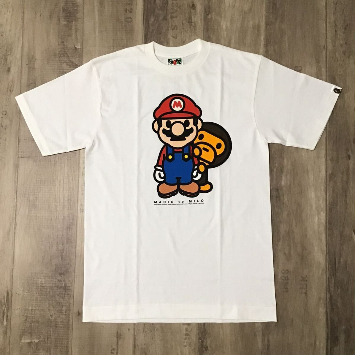 ☆新品☆ Nintendo × BAPE マリオ マイロ Tシャツ Sサイズ a bathing ape Mario BABY MILO エイプ ベイプ  アベイシングエイプ - メルカリ