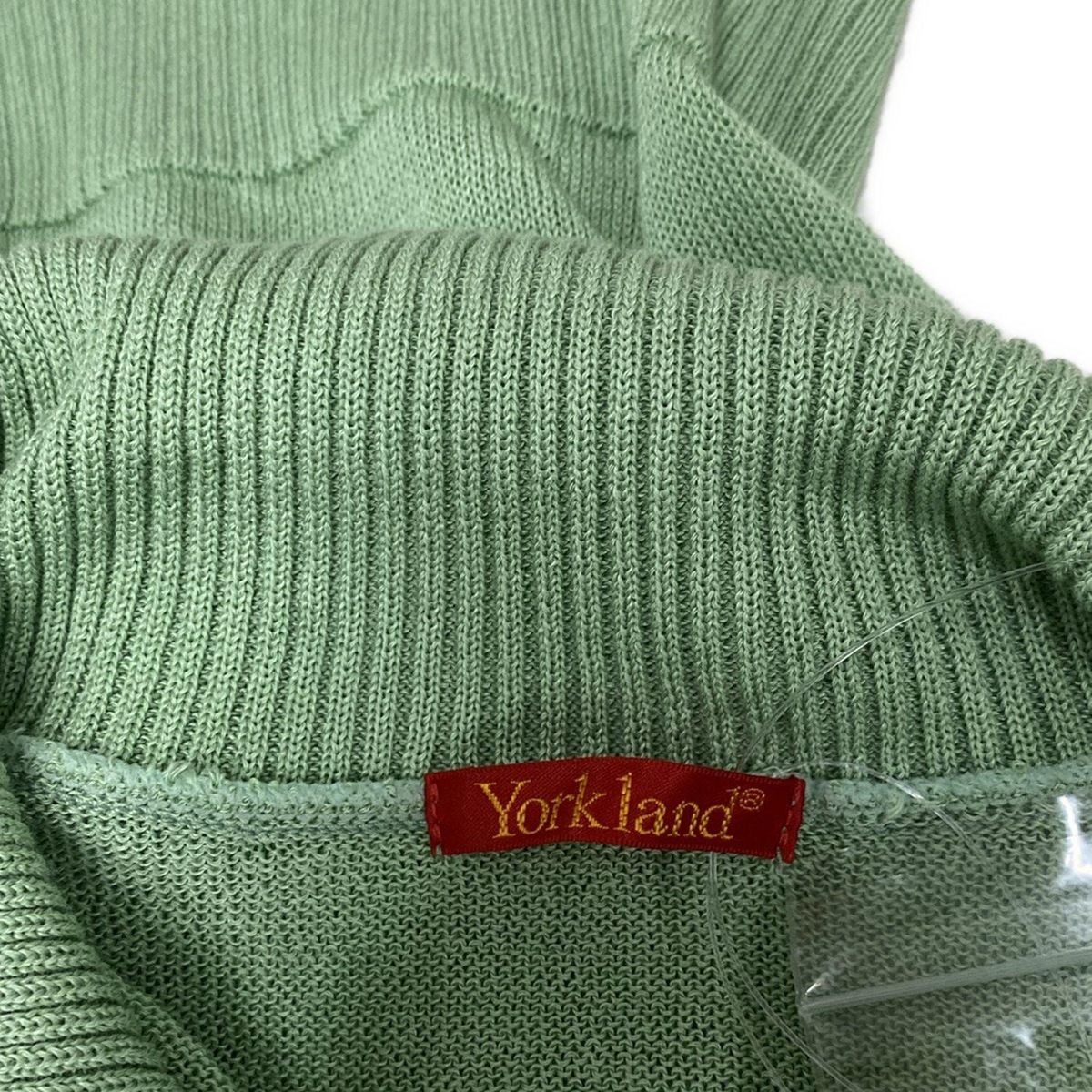 Yorkland - YORKLAND(ヨークランド) カーディガン サイズM レディース美品  - ライトグリーン 半袖 YORKLAND(ヨークランド) カーディガン サイズM レディース美品