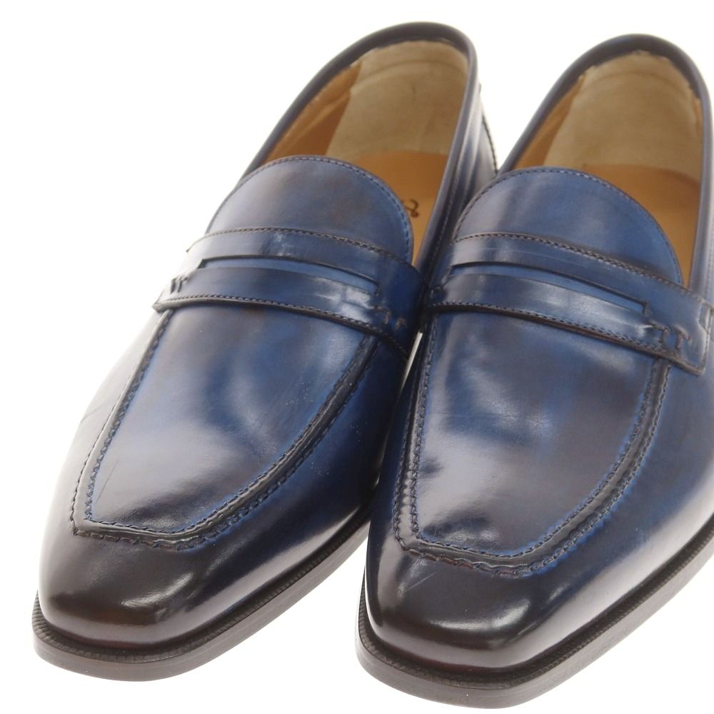 フランチェスコ ベニーニョ BENIGNO コインローファー ダークブルー サイズ6 メンズ