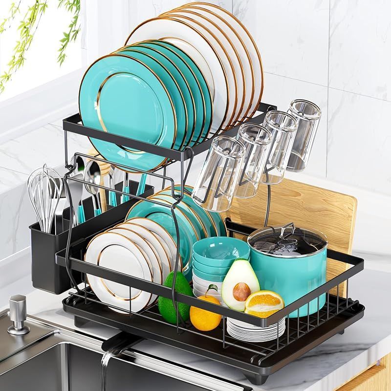 水切りラック 食器乾燥ラック 食器シンクラック 2段食器乾燥ラック 多