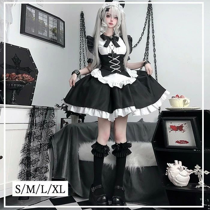 【未設定】ゴスロリ コスプレ衣装 Mサイズ 61Ujbw7eXYL.jpg