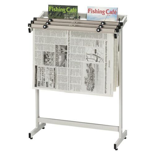 クーポン配布中-スーパー 対象 単品 新聞架 クラウン 新聞架 スチール製 CR-SN301-W 4953349041776