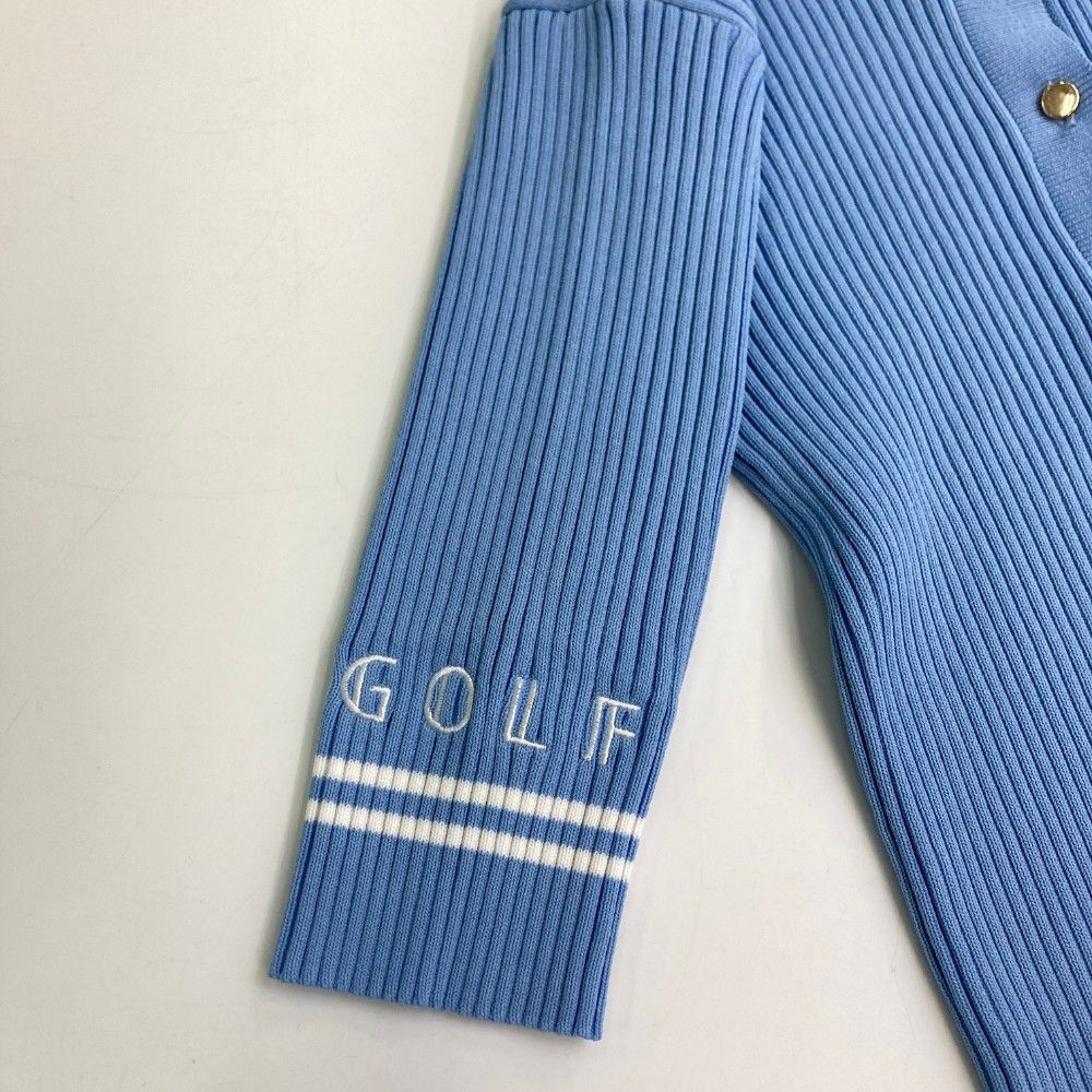 ACEANDRARE エースアンドレア 半袖 リブニットポロシャツ ブルー系 F