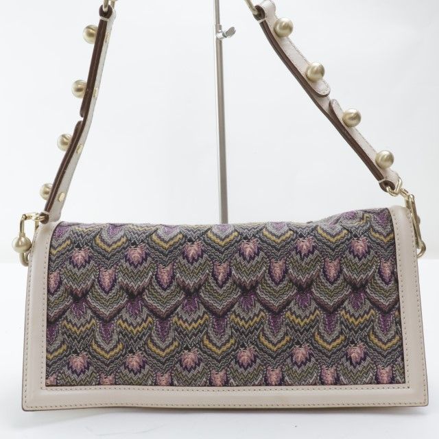 ミッソーニ 難しかっ MISSONI 旅行バッグ 茶系 ショルダーベルト