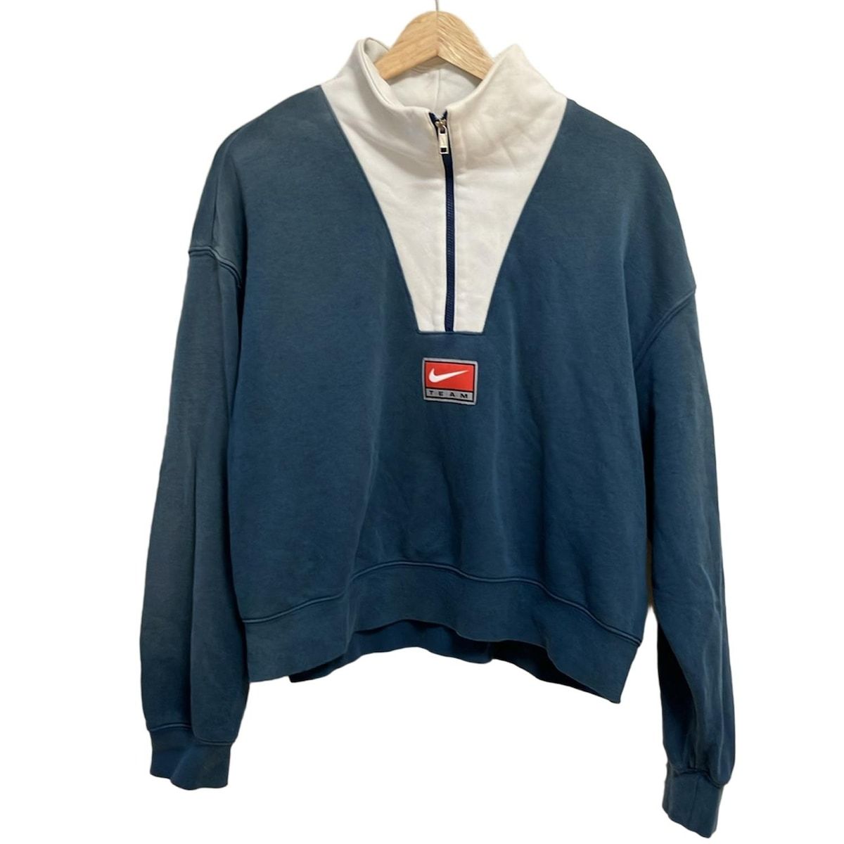 NIKE ナイキ トレーナー サイズXXL XL レディース - ブルーグレー×白 長袖