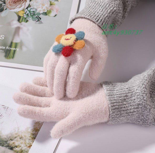 手袋 ニット 秋冬 保温 防寒 小学生 女の子 子供用 キッズ お出かけ