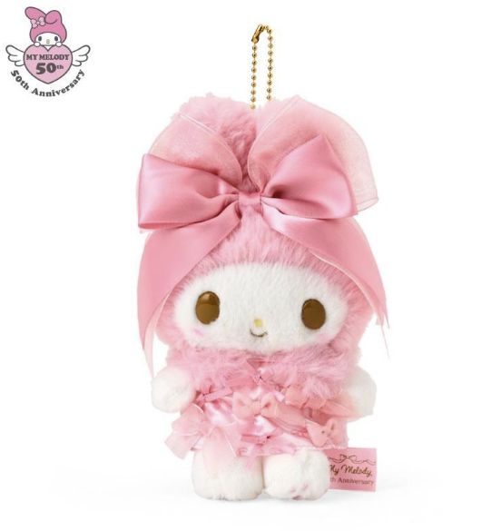 マスコットホルダー（リボン姫）　マイメロディ50周年　2点セット売り 新品】サンリオ マイメロディ 50周年 リボン姫 マスコット