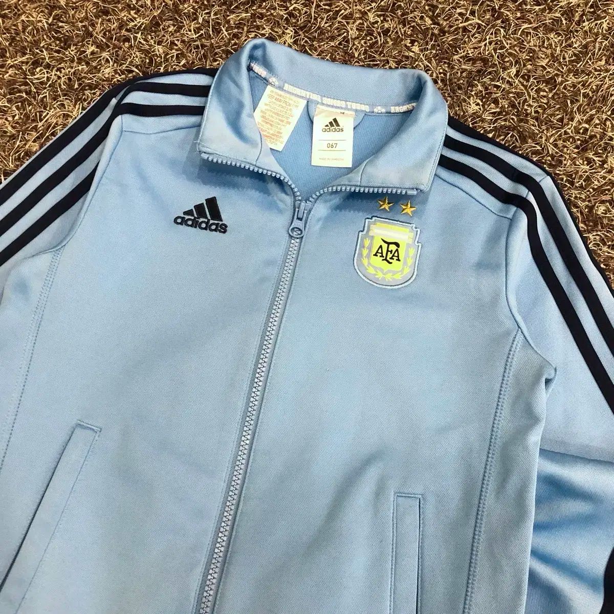 67 adidas アディダス 必須アイテム アルゼンチン人 メッシュ ジャージ トラックトップス ジャージ