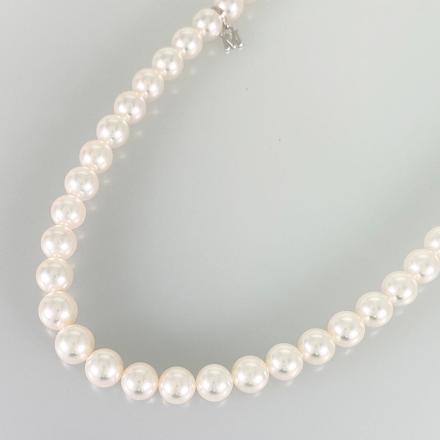 ミキモト MIKIMOTO K18WG パール ネックレス ss【中古】