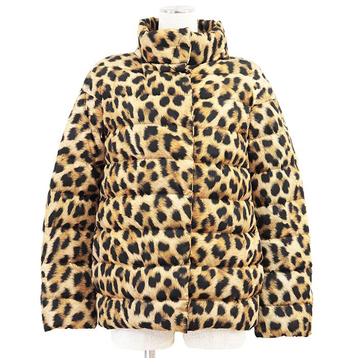 moncler gamme rouge レオパードプリント　ライトコート 美品】Moncler モンクレール ダウン ジャケット Gamme Rouge