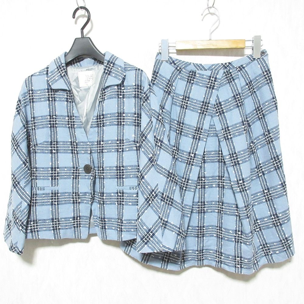美品 Sally Scott サリースコット ツイード チェック柄 シングル 