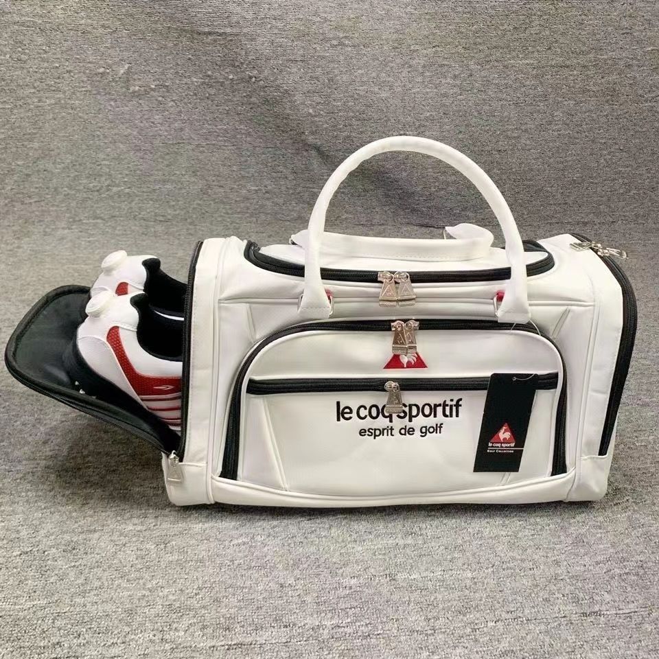 新品 ルコックゴルフシューズ収納ポケット付きボストンバッグ