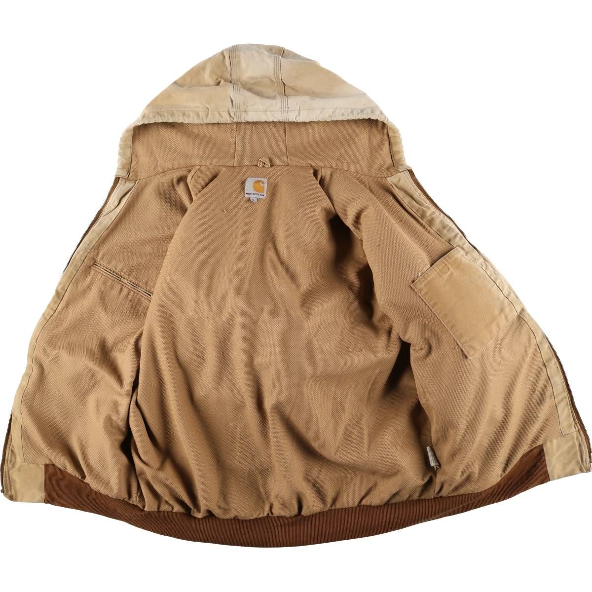 Carhartt カーハート アクティブジャケット USA製 USA製 90s Carhartt Blanket Lined Black Denim Active Jacket