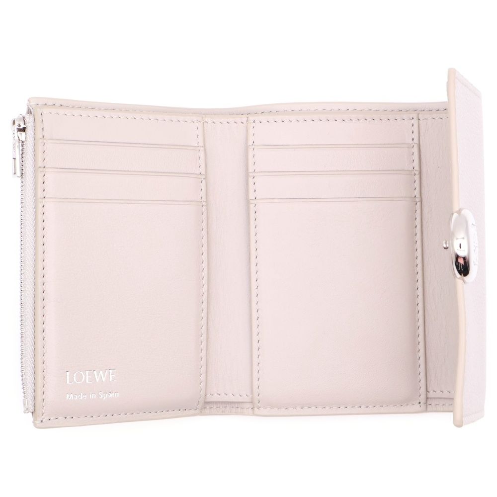 【LOEWE】Pebble Anagram small バーティカル ウォレット Anagram small vertical wallet in pebble grained calfskin