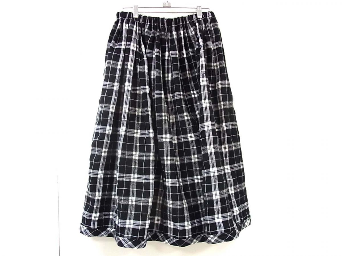 ◆tao COMME des GARCONS 23AW 縮絨スカート タータンチェック ギャザースカート TL-S008 日本製 タオ コムデギャルソン レディース