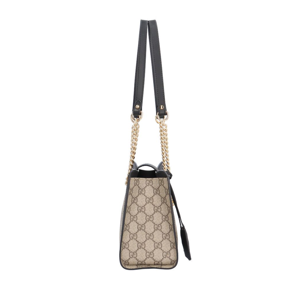 グッチ パドロックミディアムトートバッグ GGスプリーム ショルダーバッグ GGスプリームキャンバス 498156 ベージュ レディース GUCCI  中古 R&Kリサイクルキング グッチ パドロックミディアムトートバッグ GGスプリーム ショルダー