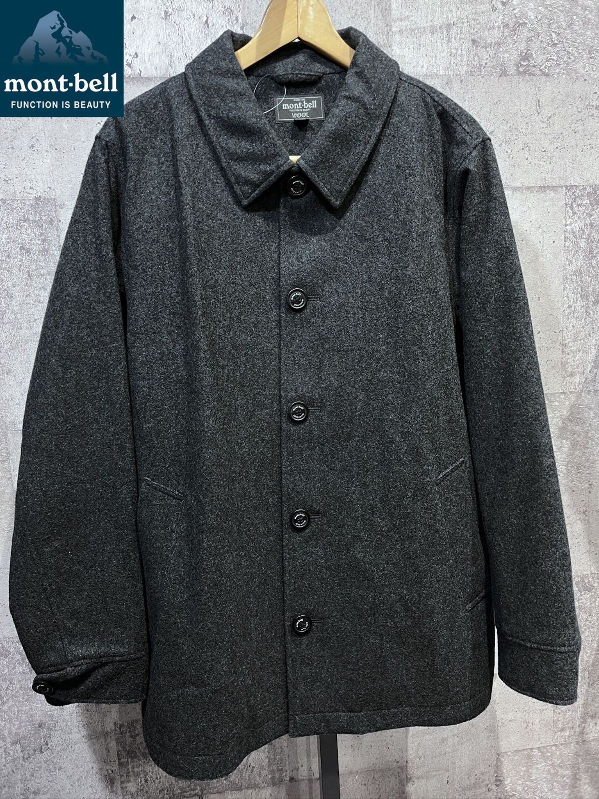 美品 モンベル ウール トラベルコート L メンズ mont-bell 2101105  