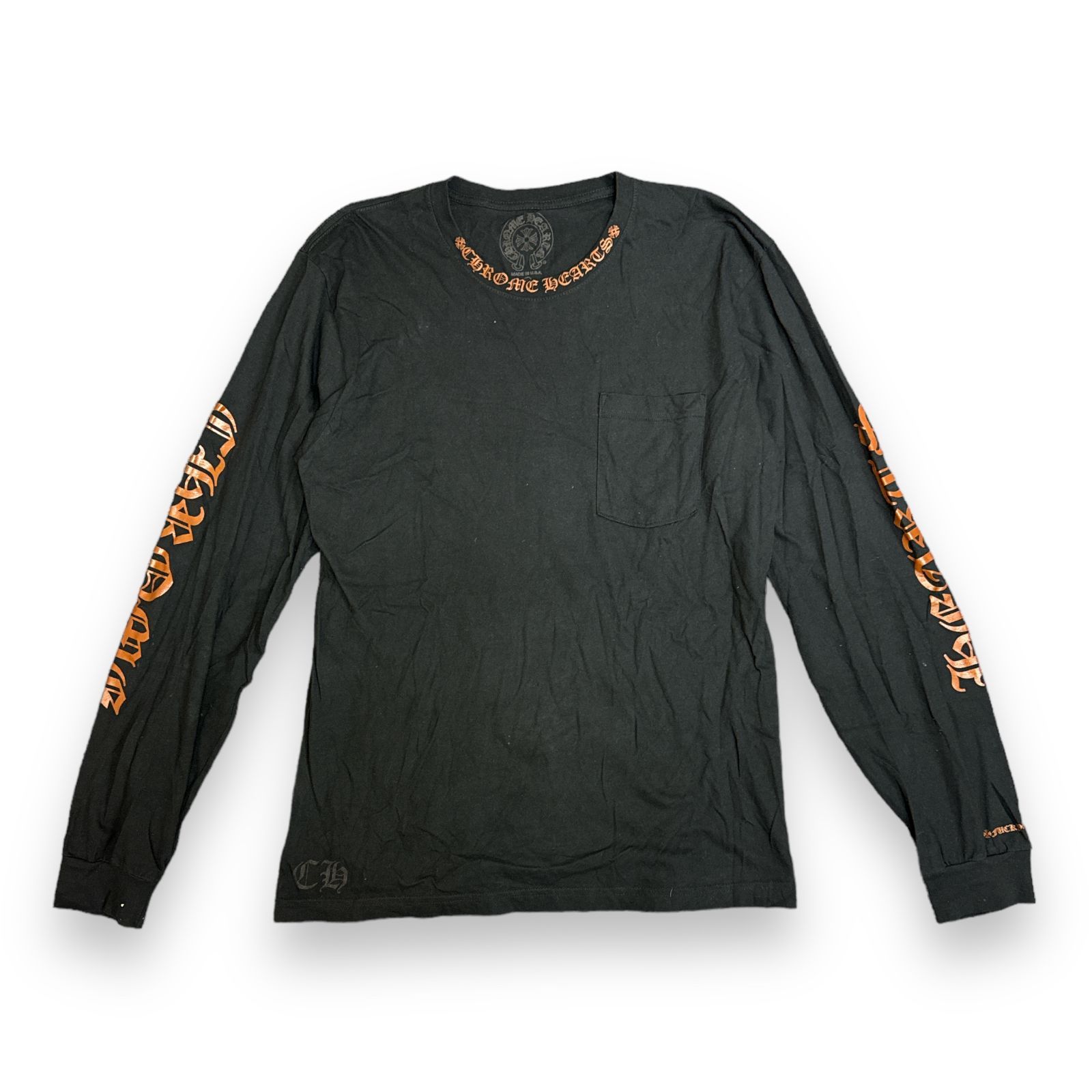 Chrome Hearts クロムハーツ CH Brown Letters ロンT Tシャツ Chrome Hearts クロムハーツ CH Brown Letters ロンT Tシャツ