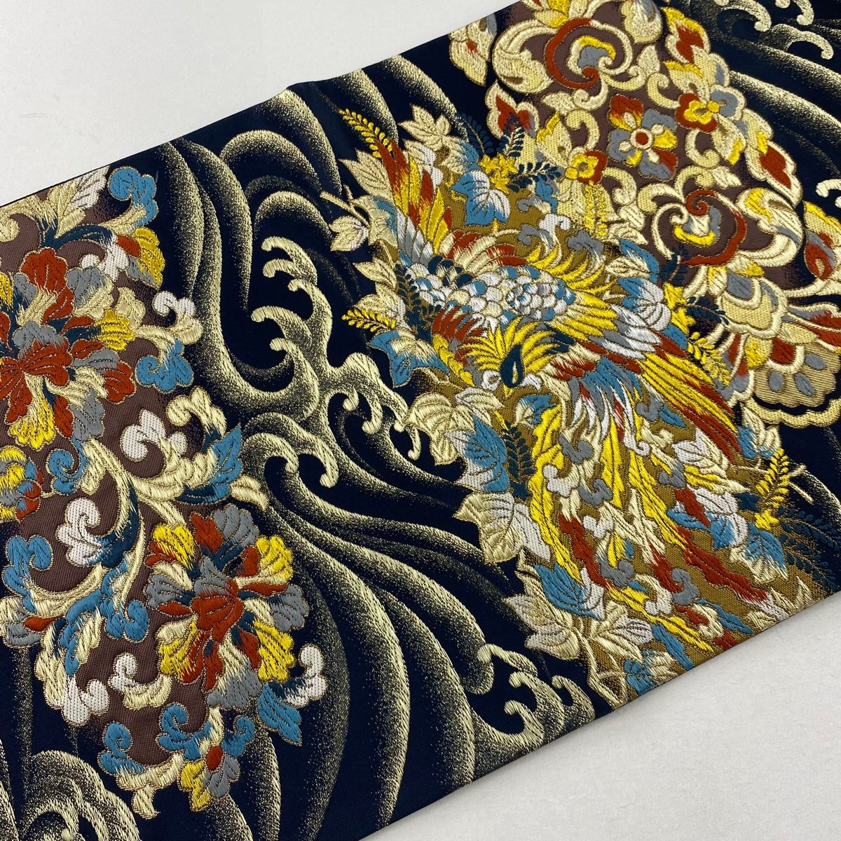 着物月花 鳳凰 華文様 袋帯 六通柄 正絹 金糸 ob3534