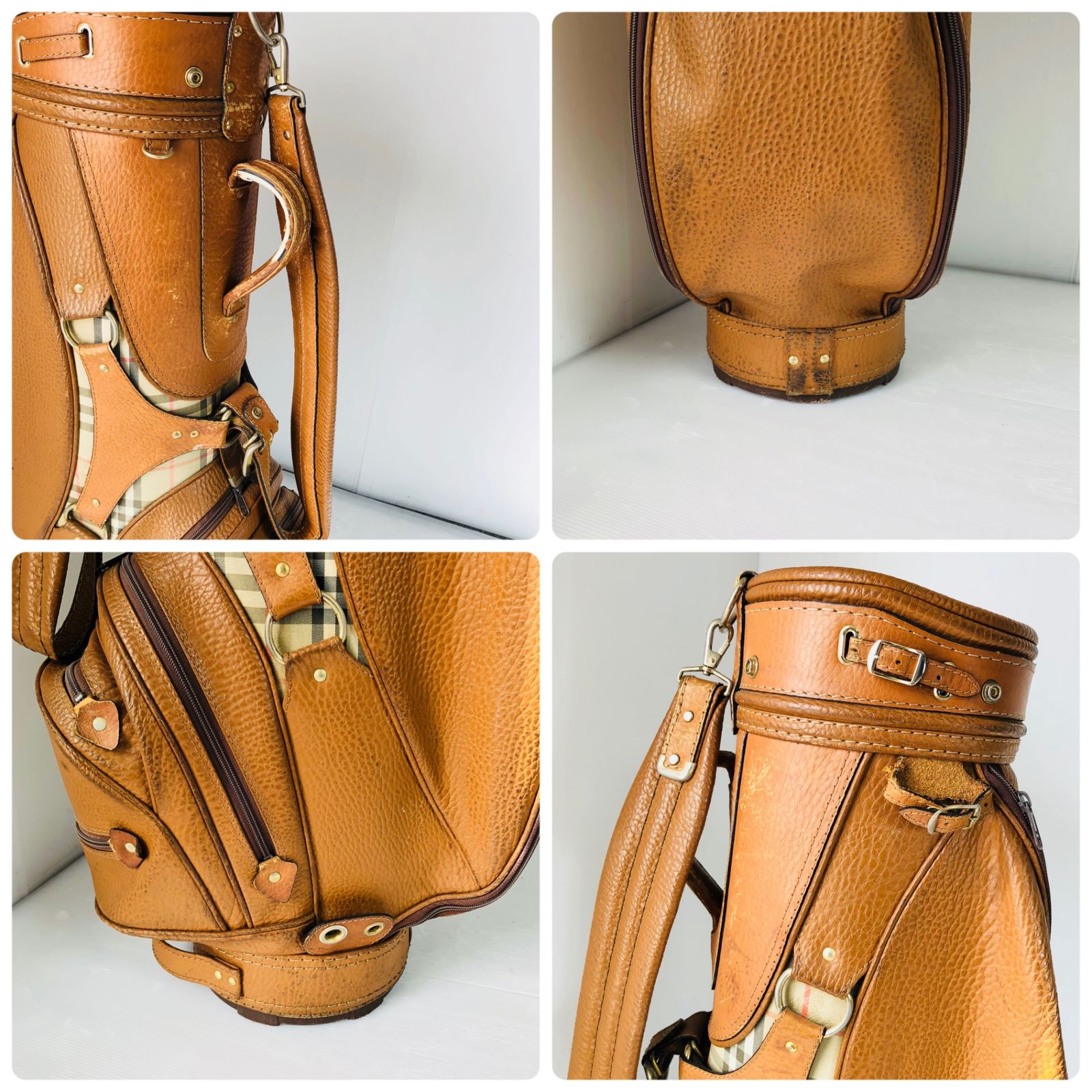ラッキー Burberry バーバリー ノバチェック キャディバッグ ゴルフバッグ ゴルフ 入門