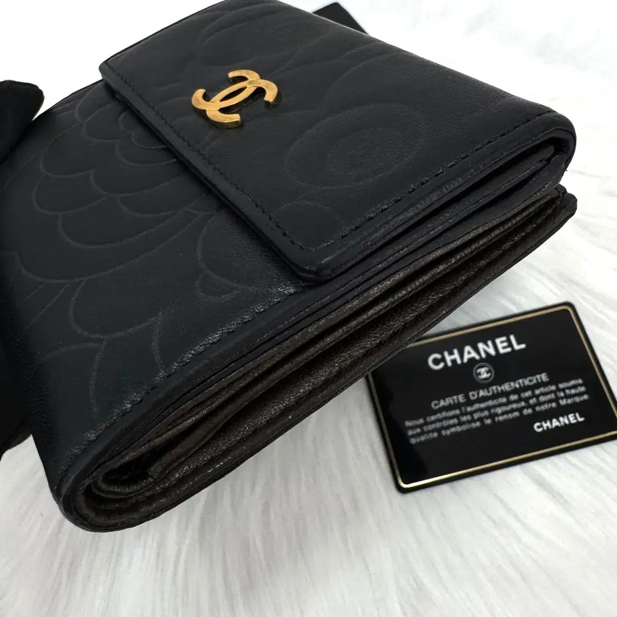 本物　良品　シャネル　エナメルカメリア 楽天市場】【中古】【財布】CHANEL シャネル カメリア メイク